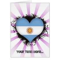 Vintage I Love Argentina Card