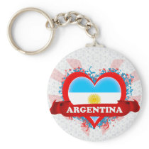 Vintage I Love Argentina Keychains