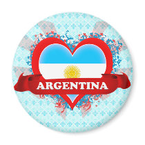 Vintage I Love Argentina Refrigerator Magnet