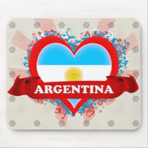 Vintage I Love Argentina Mouse Pad