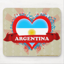 Vintage I Love Argentina Mouse Pads