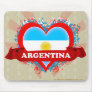 Vintage I Love Argentina Mouse Pads