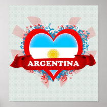 Vintage I Love Argentina Print