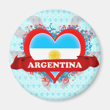 Vintage I Love Argentina Refrigerator Magnet