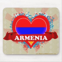 Vintage I Love Armenia Mouse Pad