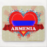 Vintage I Love Armenia Mouse Pad