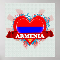 Vintage I Love Armenia Poster