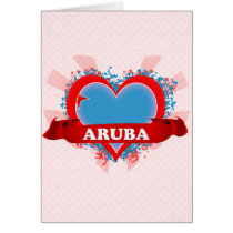 Vintage I Love Aruba Greeting Card