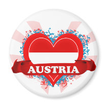 Vintage I Love Austria Magnets