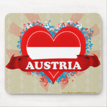 Vintage I Love Austria Mousepads