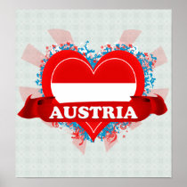 Vintage I Love Austria Print