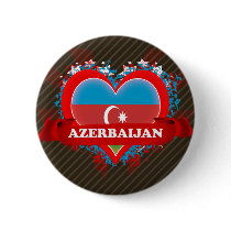 Vintage I Love Azerbaijan Pinback Buttons