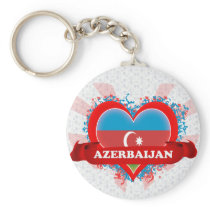 Vintage I Love Azerbaijan Key Chains