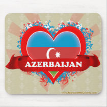 Vintage I Love Azerbaijan Mouse Pads