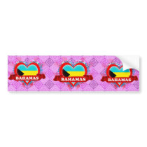 Vintage I Love Bahamas Bumper Stickers