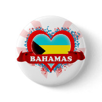 Vintage I Love Bahamas Pinback Buttons