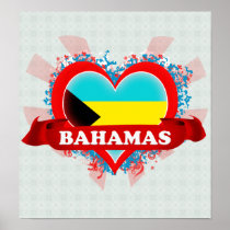 Vintage I Love Bahamas Print