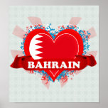 Vintage I Love Bahrain Poster