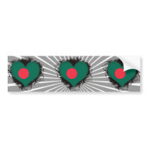Vintage I Love Bangladesh Bumper Stickers
