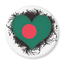 Vintage I Love Bangladesh Magnets