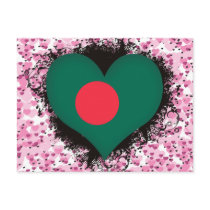 Vintage I Love Bangladesh Post Card