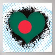 Vintage I Love Bangladesh Poster