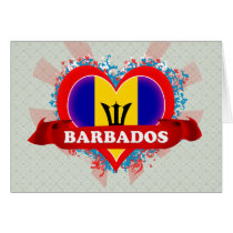 Vintage I Love Barbados Greeting Cards