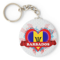 Vintage I Love Barbados Keychains