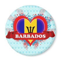 Vintage I Love Barbados Fridge Magnets