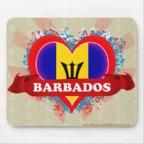 Vintage I Love Barbados Mouse Pad