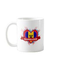 Vintage I Love Barbados Coffee Mugs