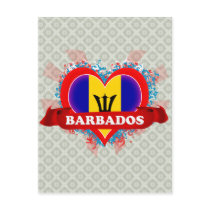 Vintage I Love Barbados Postcard