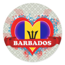 Vintage I Love Barbados Stickers