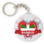 Vintage I Love Basque Key Chains