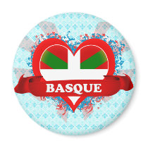 Vintage I Love Basque Magnet