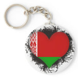Vintage I Love Belarus Key Chain