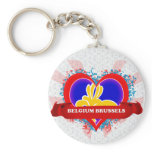 Vintage I Love Belgium Brussels Key Chain