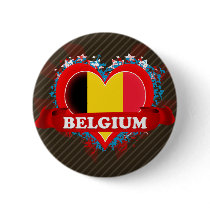 Vintage I Love Belgium Pin