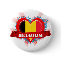 Vintage I Love Belgium Pin