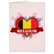 Vintage I Love Belgium Greeting Card