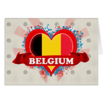 Vintage I Love Belgium Greeting Card