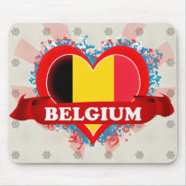 Vintage I Love Belgium Mousepads