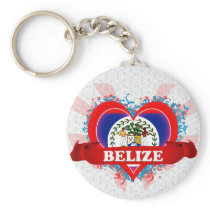 Vintage I Love Belize Key Chains
