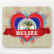 Vintage I Love Belize Mouse Pads