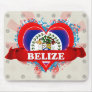 Vintage I Love Belize Mousepads