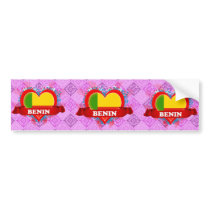 Vintage I Love Benin Bumper Stickers