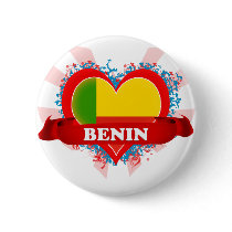 Vintage I Love Benin Button