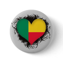 Vintage I Love Benin Buttons