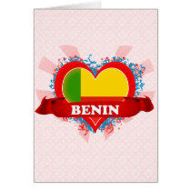 Vintage I Love Benin Greeting Card