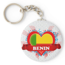 Vintage I Love Benin Keychains